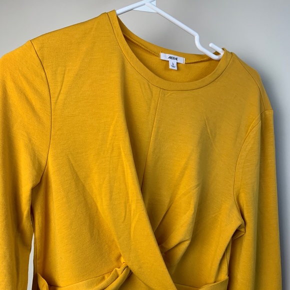 Mustard yellow plain blouse - Picture 3 of 7